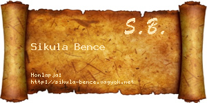 Sikula Bence névjegykártya